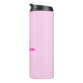 Heet Roze Retro Dolly Monogram Thermosbeker (Geroteerd rechts)