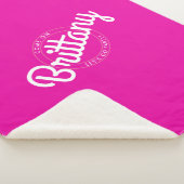 Heet Roze Retro Poppenhuis Laten we feest gaan! Sherpa Deken (3/4)