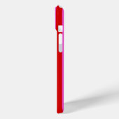 Heet roze rode streep rode metalen hartmonogram Case-Mate iPhone case (Achterkant / Links)