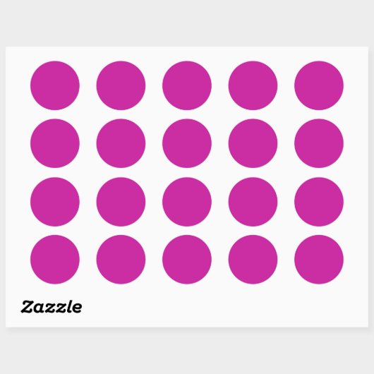 Heet Roze Ronde Sticker (Vel)