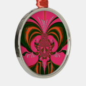 Heet roze rood goud groen metalen ornament (Rechts)