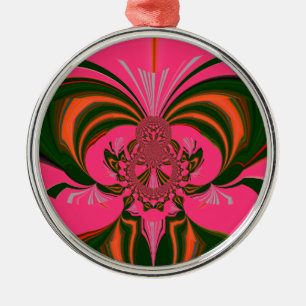 Heet roze rood goud groen metalen ornament