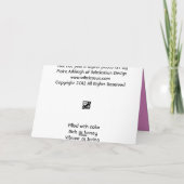 Heet roze rood kaart (Achterkant)