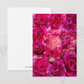 Heet Roze Roos Collage Notitiekaartje (Voorkant / Achterkant)
