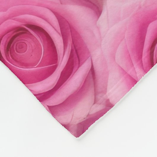 Heet Roze Roos Fleece Deken (Hoek)