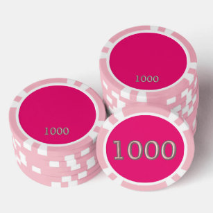 Heet Roze roze 1000 gestreepte pokerchip