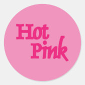 Heet Roze roze ronde grote stickers (Voorkant)