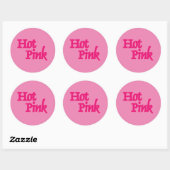 Heet Roze roze ronde grote stickers (Vel)