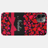 Heet roze, roze, roze, roze, aangepaste naam hoesj Case-Mate iPhone case (Achterkant (horizontaal))