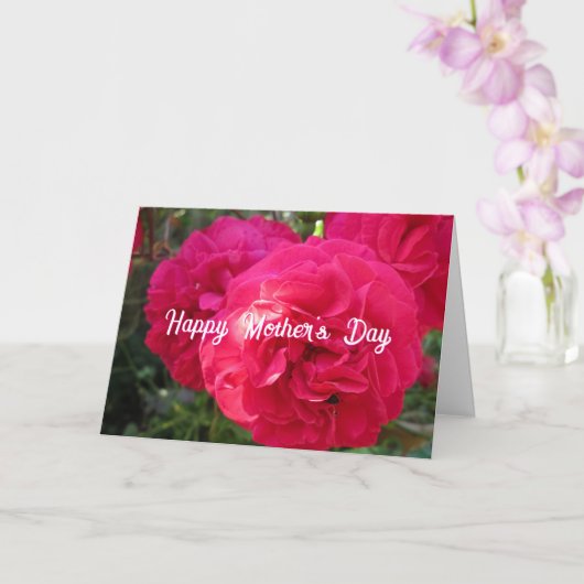 Heet Roze Rozen - Gepersonaliseerde Moederdagkaart Kaart (Orchidee)