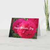 Heet Roze Rozen - Gepersonaliseerde Moederdagkaart Kaart (Voorkant)