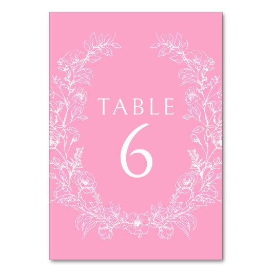 Heet roze rustieke bloemenkrans bohemian bruiloft kaart (Voorkant)