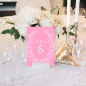 Heet roze rustieke bloemenkrans bohemian bruiloft kaart