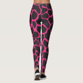 Heet Roze Safari Giraffe Print Leggings (Achterkant)