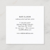 Heet Roze Sequin Cosmetoloog Schoonheidssalon Wit Vierkante Visitekaartje (Achterkant)