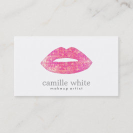 Heet Roze Sequin Lips Beauty Visitekaartje