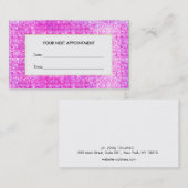 Heet Roze Sequins Beauty Salon afspraak Kaart Afsprakenkaartje (Voorkant / Achterkant)