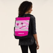 Heet roze silhouet cheerleader meisje rugtassen (Gedragen)