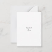 Heet Roze Sinaasappel Waterverf Bloemstelen Notitiekaartje (Achterkant)