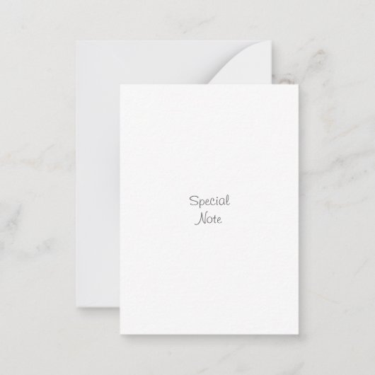 Heet Roze Sinaasappel Waterverf Bloemstelen Notitiekaartje (Achterkant)