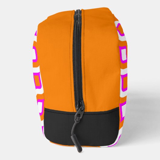 Heet Roze Sinaasappel Zwart Wit Mideeuw Kunstpatro Toilettasje (Rechts)