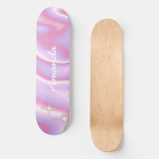 Heet Roze skateboard retro trendy girly (Voorkant)