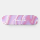 Heet Roze skateboard retro trendy girly (Horizontaal)