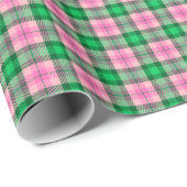 Heet Roze Smaragd Bos Groen Plaid Tartan Cadeaupapier (Rol Hoek)