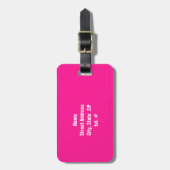 Heet Roze Sneeuwski Bagagelabel (Voorkant verticaal)