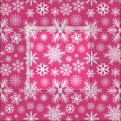 Heet Roze Sneeuwvlok Kerstmis Stof (Delen)