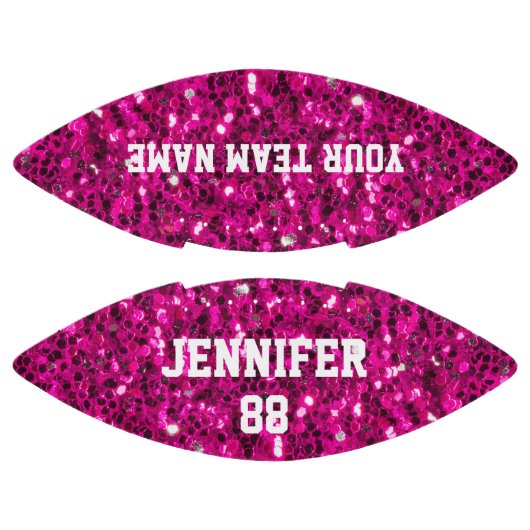 Heet roze sparkle faux glitter bling Jouw naam Tea American Football (Panelen)