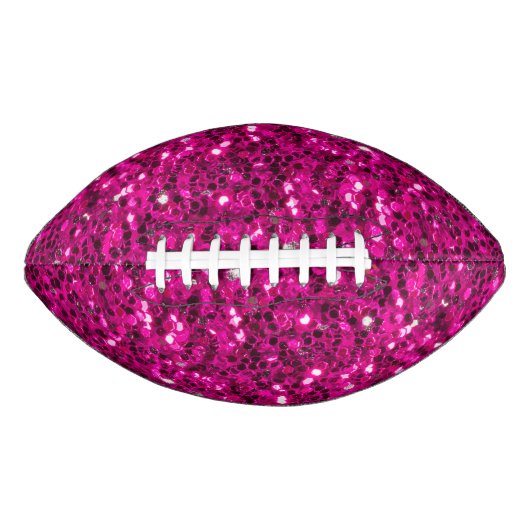 Heet roze sparkles faux glitter bling american football (Voorkant)