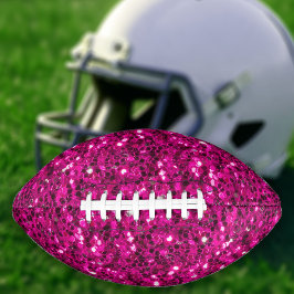 Heet roze sparkles faux glitter bling american football