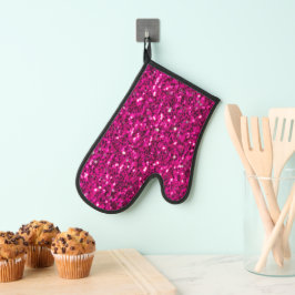 Heet roze sparkles faux glitter bling ovenwant