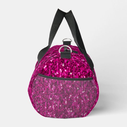 Heet roze sparkles faux glitter Custom Monogram Plunjezak (Rechts)