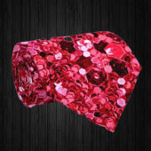 Heet Roze Sparkles Faux Glitter Fancy Luxe Stropdas