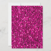 Heet roze sparkles Sweet 16 neon laat partij Kaart (Achterkant)