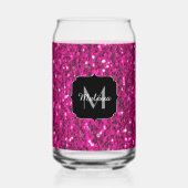 Heet roze sprankels meisjesachtige bling Aangepast Blikvorm Glas (Achterkant)