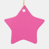 Heet Roze Ster Keramisch Ornament (Voorkant)