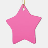 Heet Roze Ster Keramisch Ornament (Links)