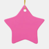Heet Roze Ster Keramisch Ornament (Achterkant)