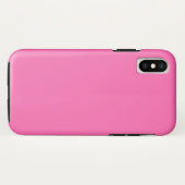 Heet Roze Stevige iPhone XS Hoes (Achterkant (horizontaal))
