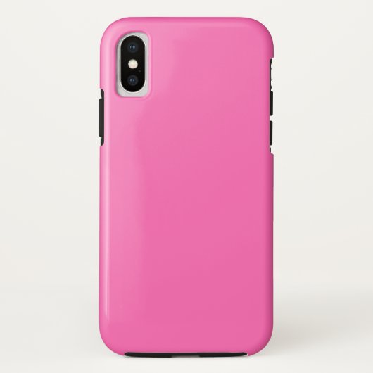 Heet Roze Stevige iPhone XS Hoes (Achterkant)