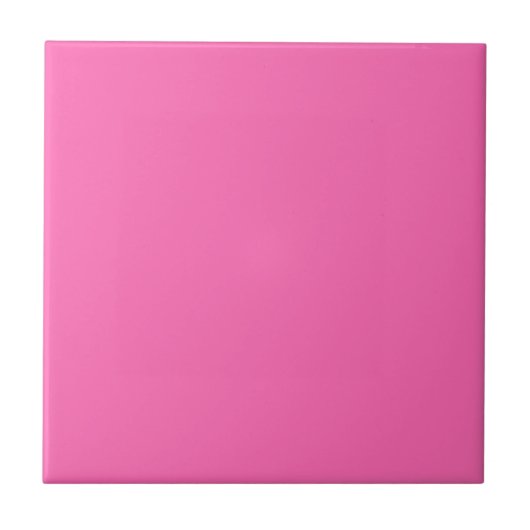 Heet Roze Stevige Kleur | Klassiek Elegant Tegeltje (Voorkant)