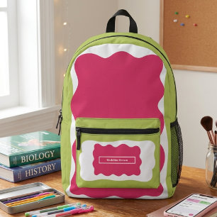 Heet roze stijlvolle meisjesachtige terug naar sch bedrukte rugzak