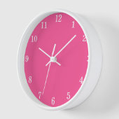 Heet Roze Stijlvolle Minimalistische Wandklok (Hoek)