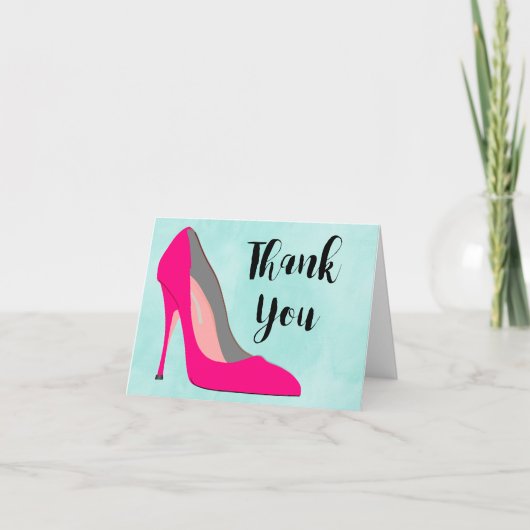 Heet Roze Stiletto Hak Schoen Chic Bedankt (Voorkant)