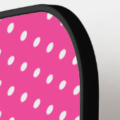 Heet Roze Stip met Naam Pickleball Paddle (Links Detail)