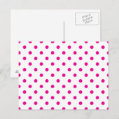 Heet Roze Stippen Briefkaart (Voorkant / Achterkant)