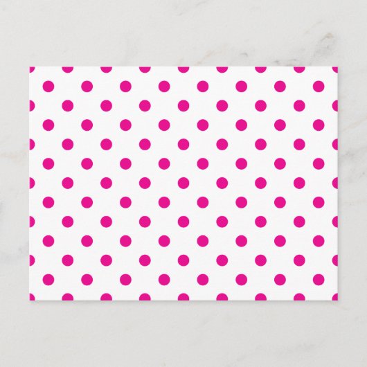 Heet Roze Stippen Briefkaart (Voorkant)